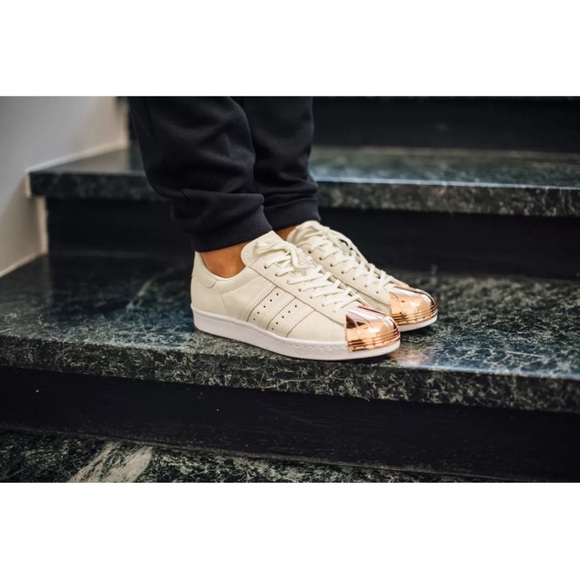 adidas | Shoes | Adidas Superstar 8s Cream Sneakers With Metallic Shell ...